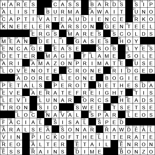 talent crossword puzzle clue