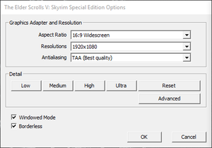 skyrim how to change resolution