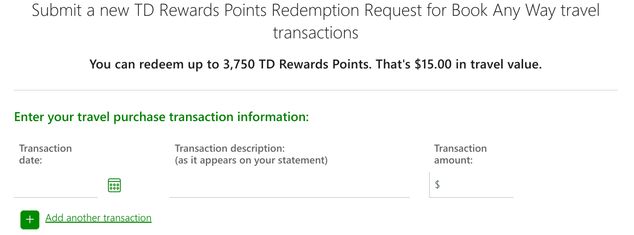 td rewards redeem