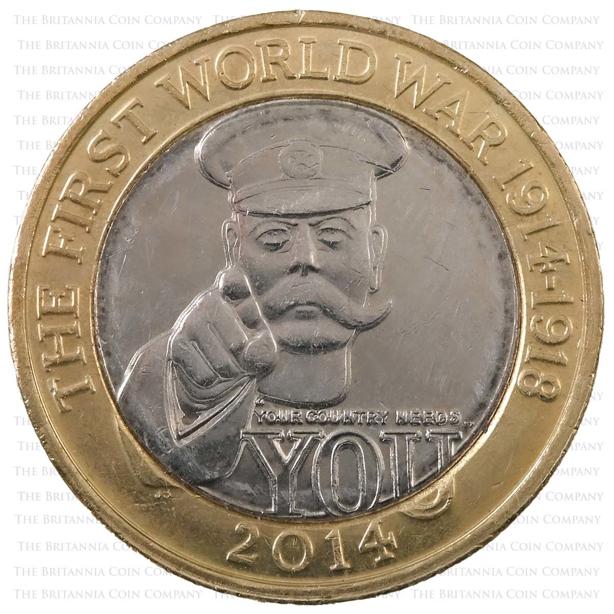 first world war two pound coin 2014