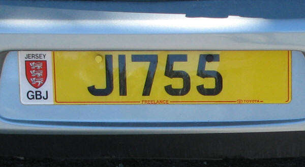 jersey registration plates