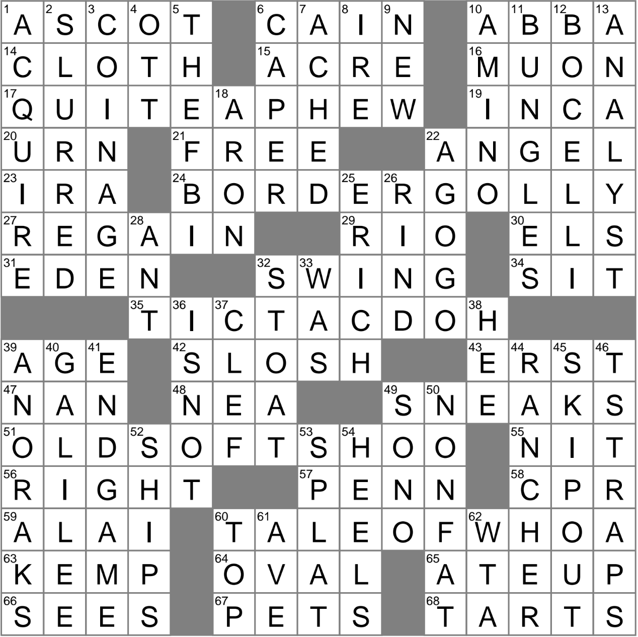 invent crossword clue