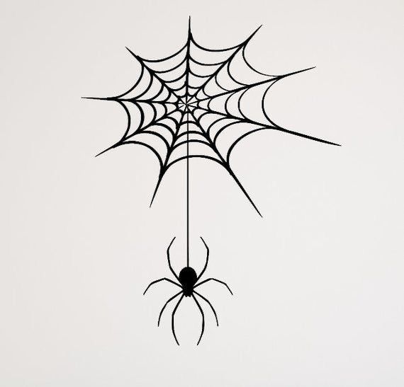 spider and spider web tattoo