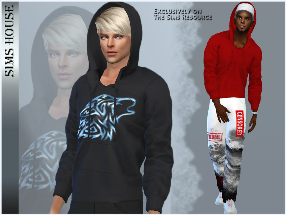 sims 4 hoodie with hood up