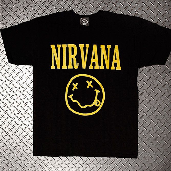 nirvana smiley face t shirt