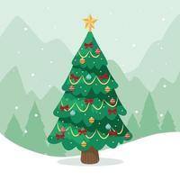 christmas tree vector illustration