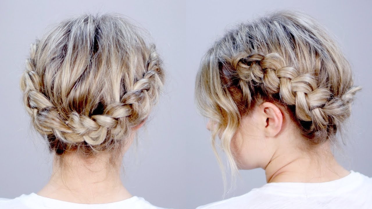 plaited updo hairstyles