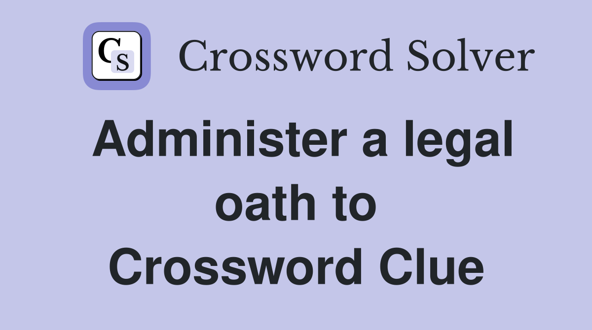 crossword clue oath