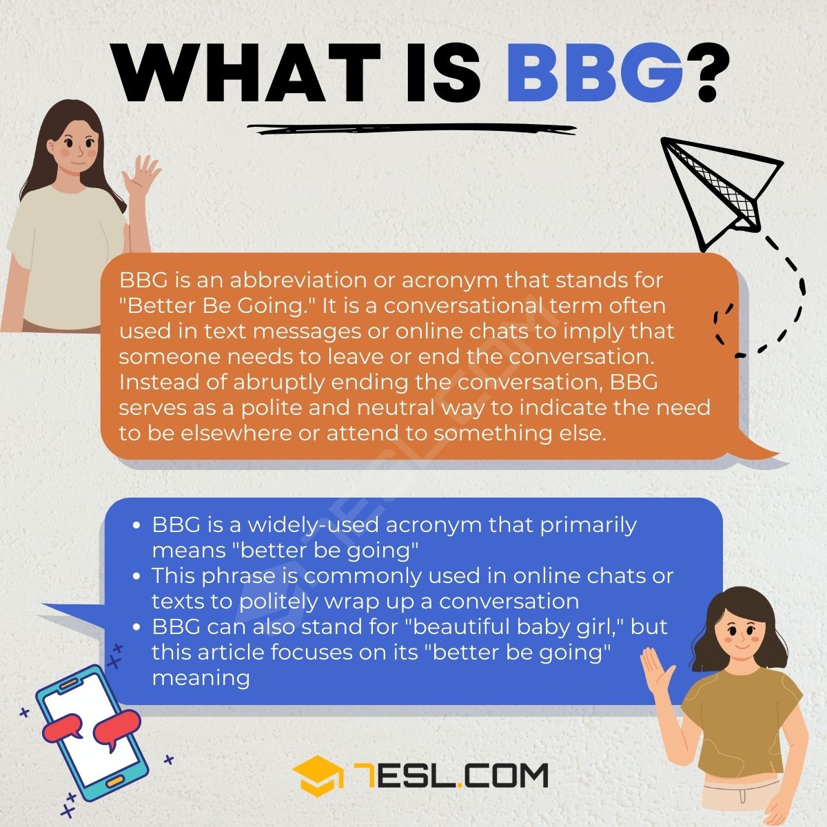 what does bbg stand for in text