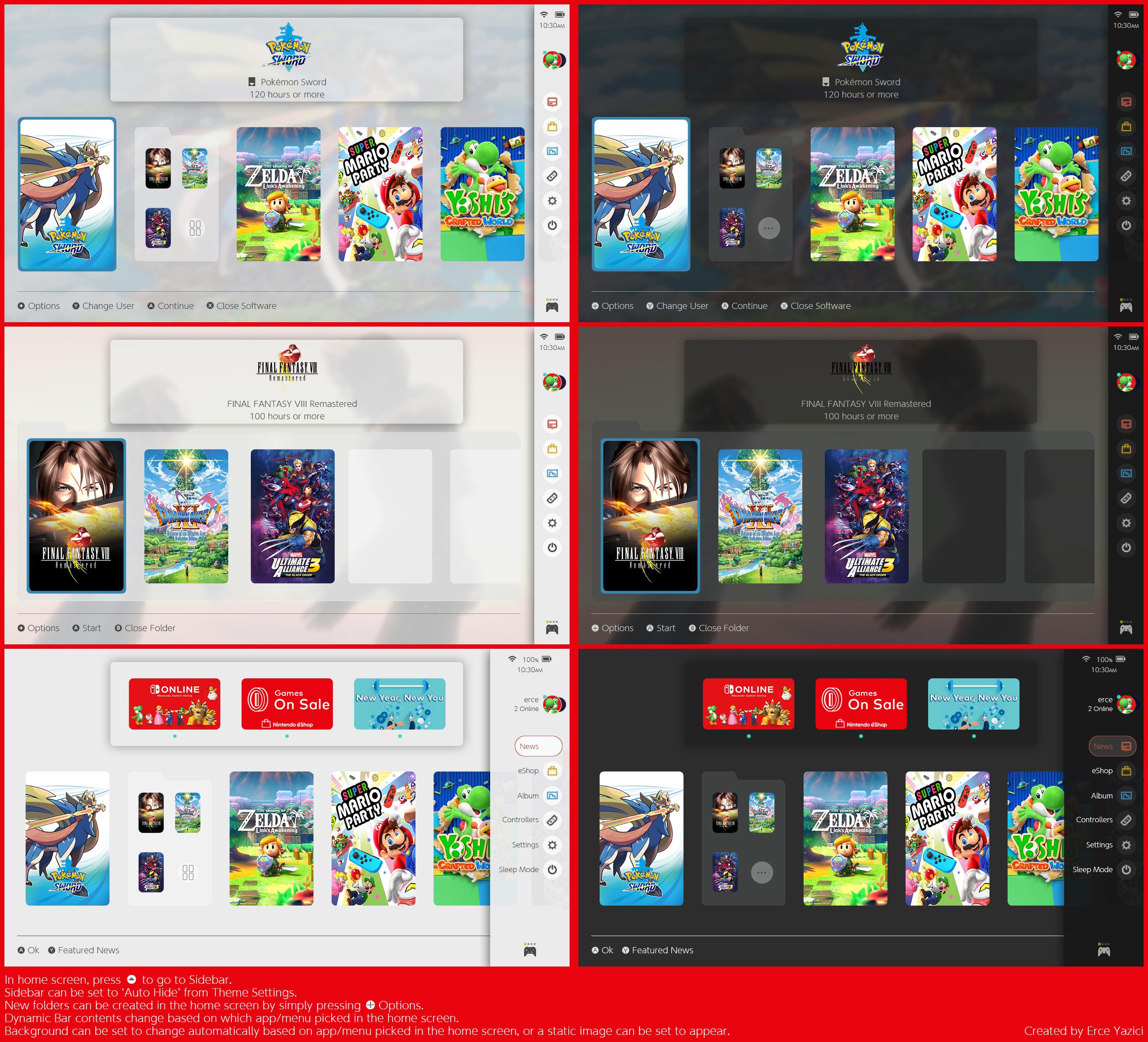 themes on nintendo switch