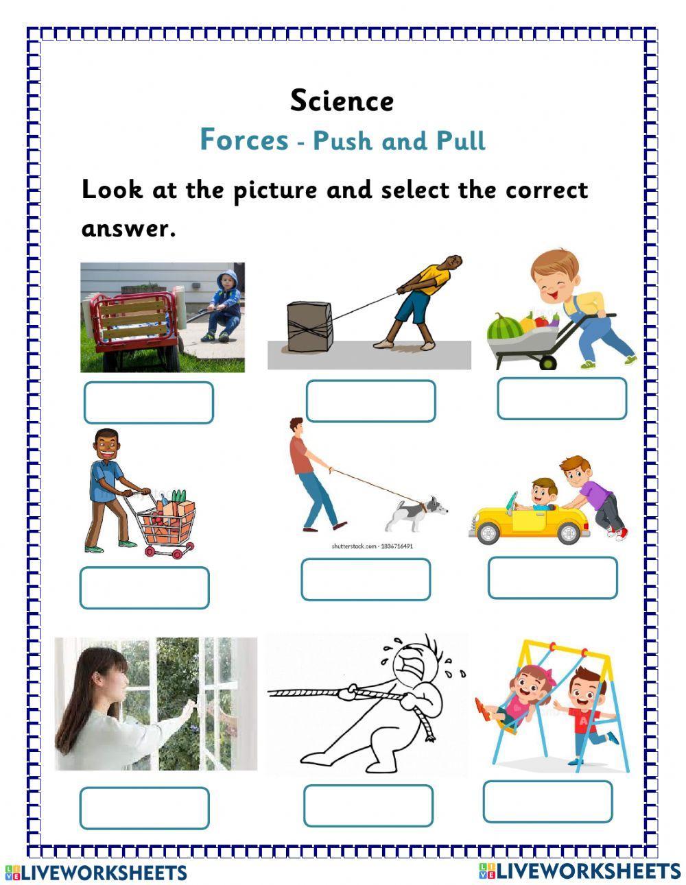 push pull worksheet