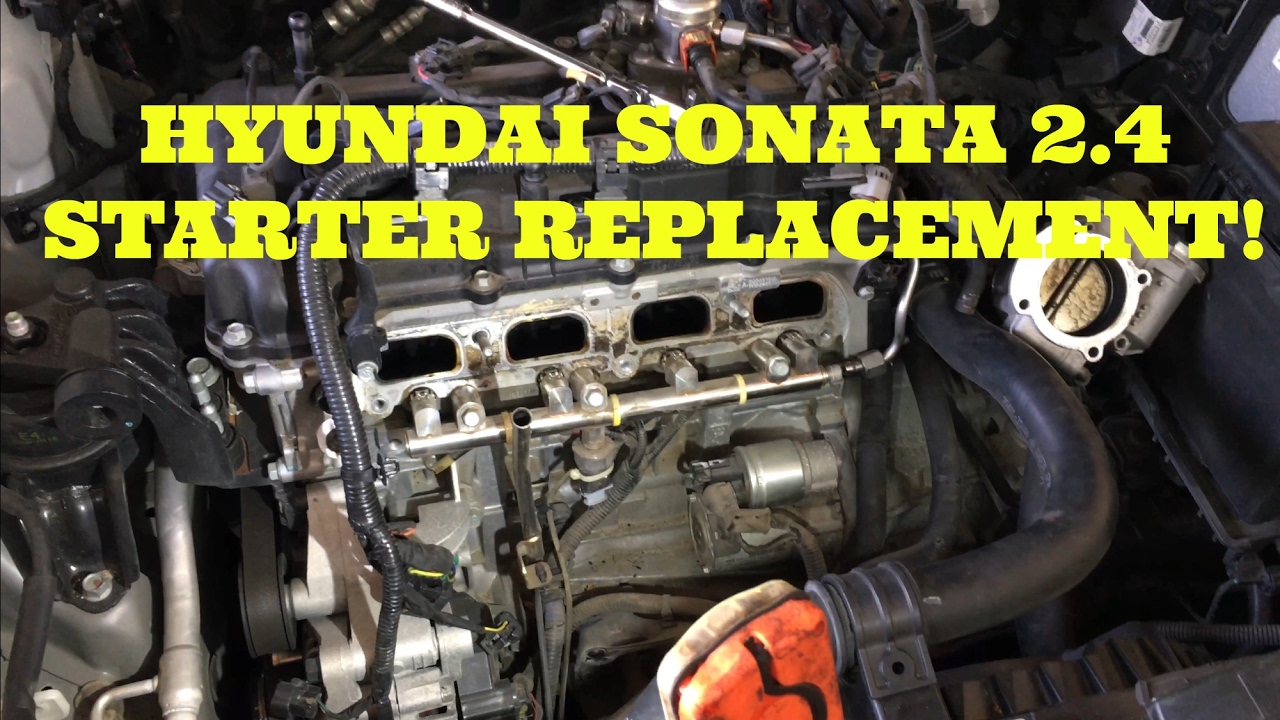 where is the starter on a hyundai sonata