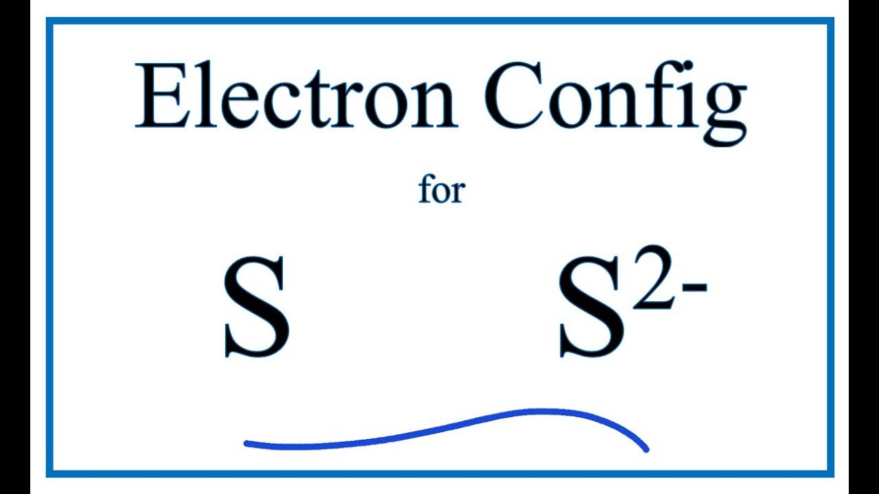 symbol for sulfide ion