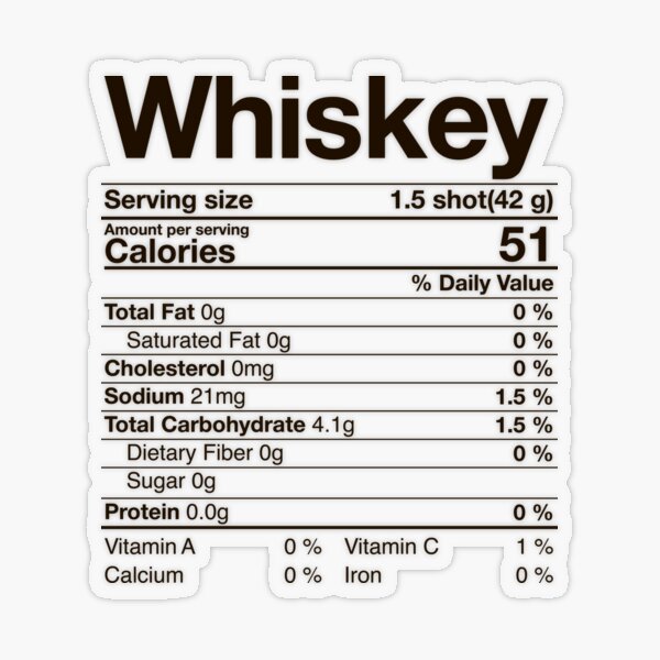 whiskey nutritional facts