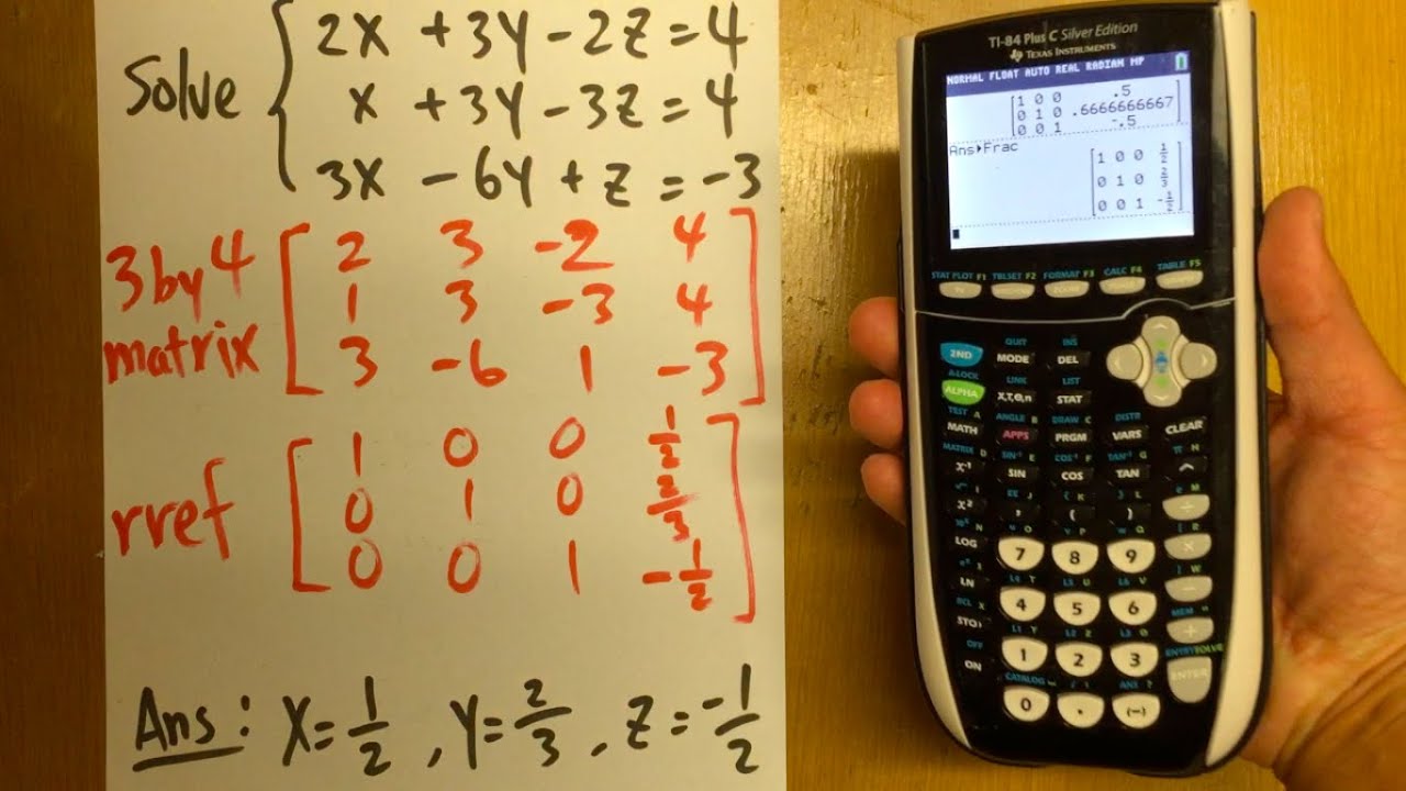 linear equations in three variables calculator