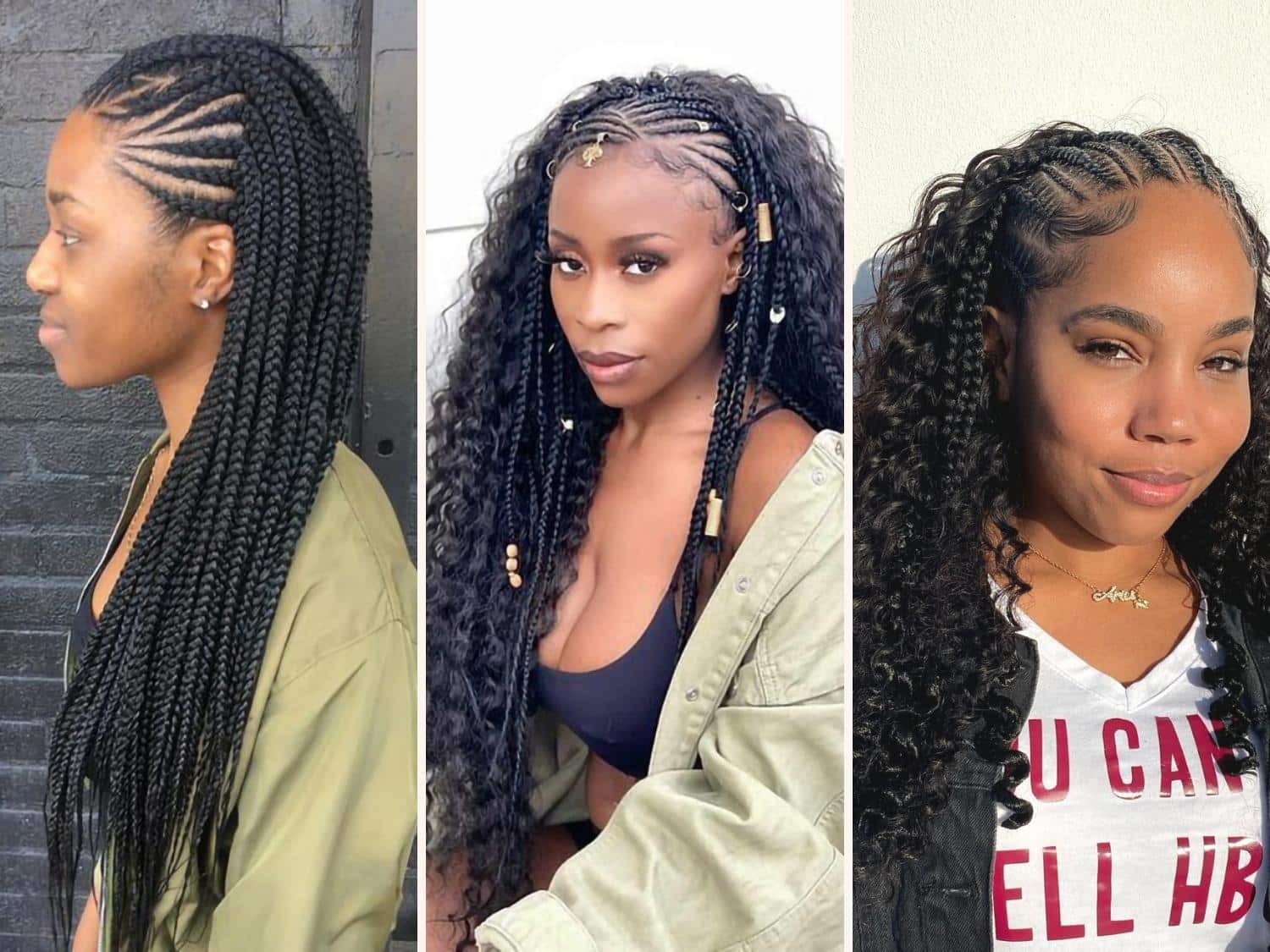 half hair braids styles