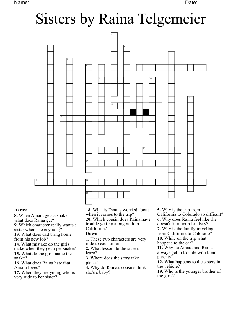 sisters crossword