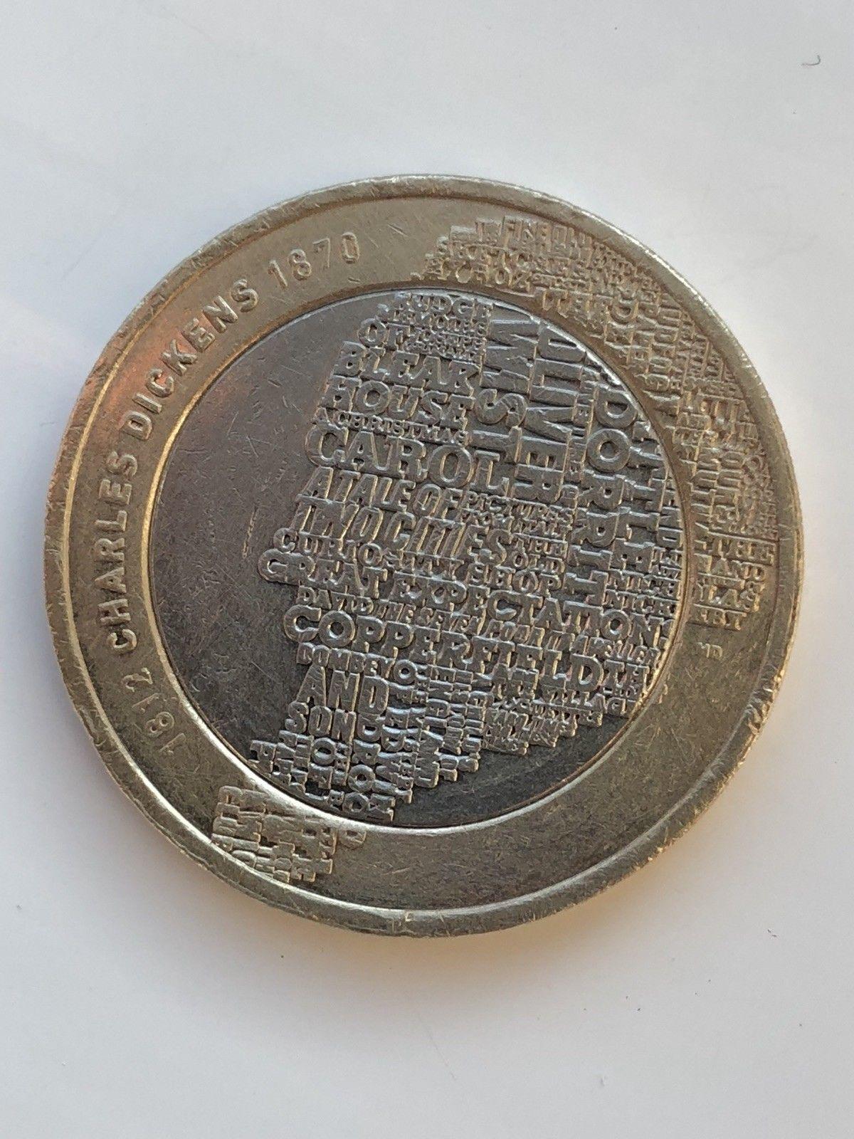 how much is the charles dickens 2 pound coin worth