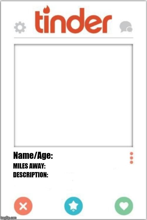 tinder profile template