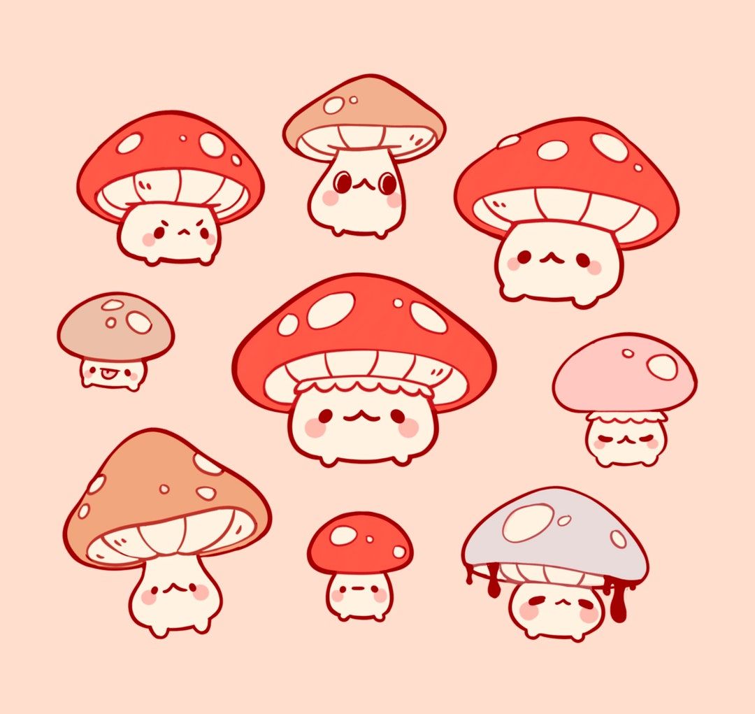 cute mushroom drawing