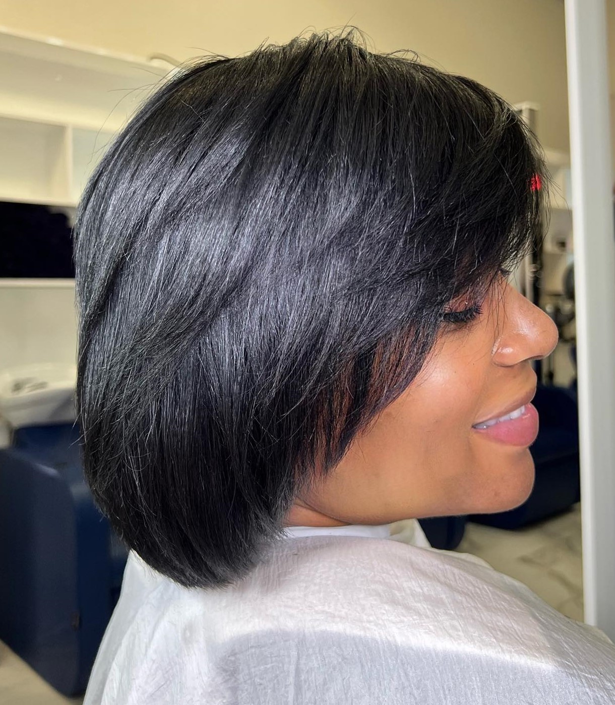 black layered bob hairstyles