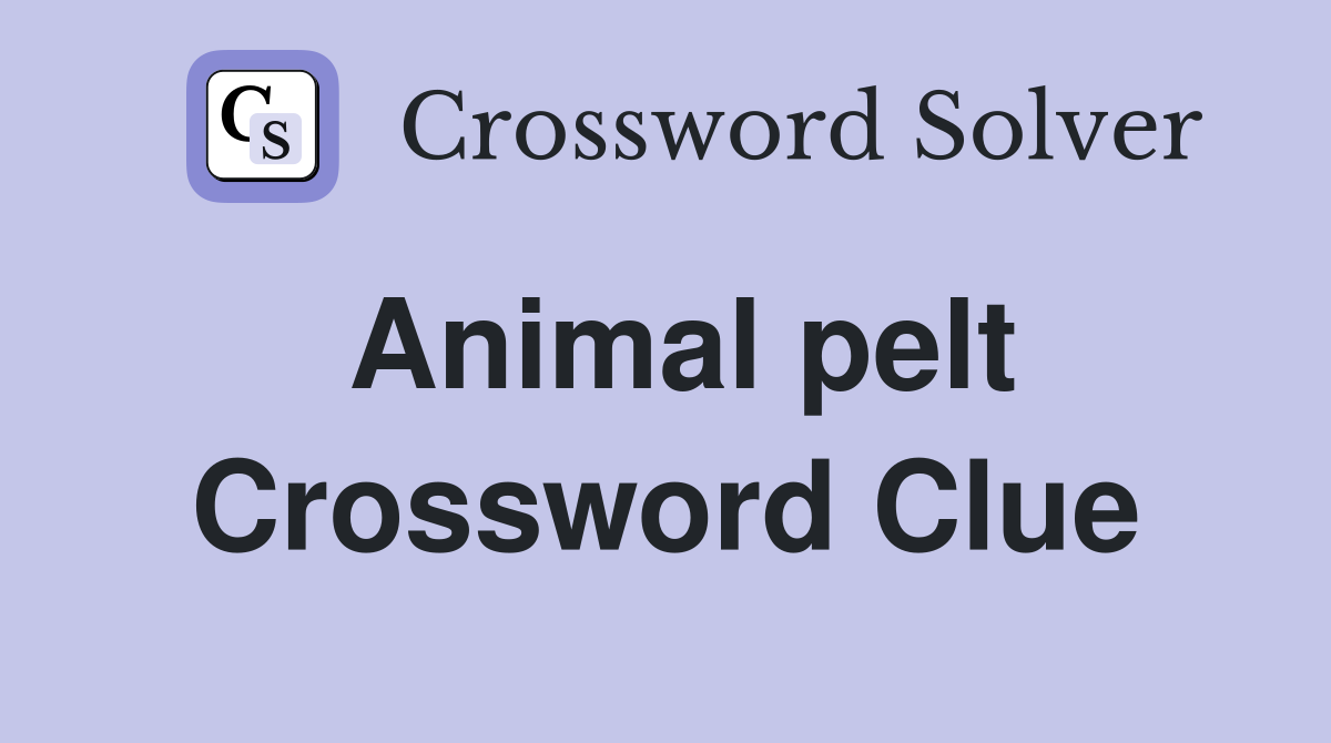 pelt crossword