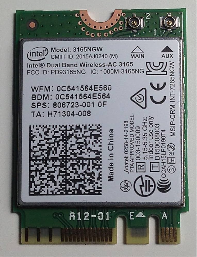 intel dual band wireless ac 3165 driver