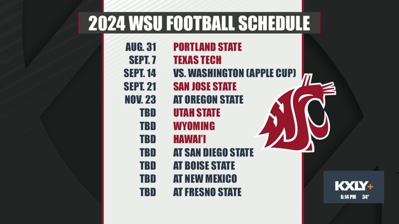 washington state football schedule