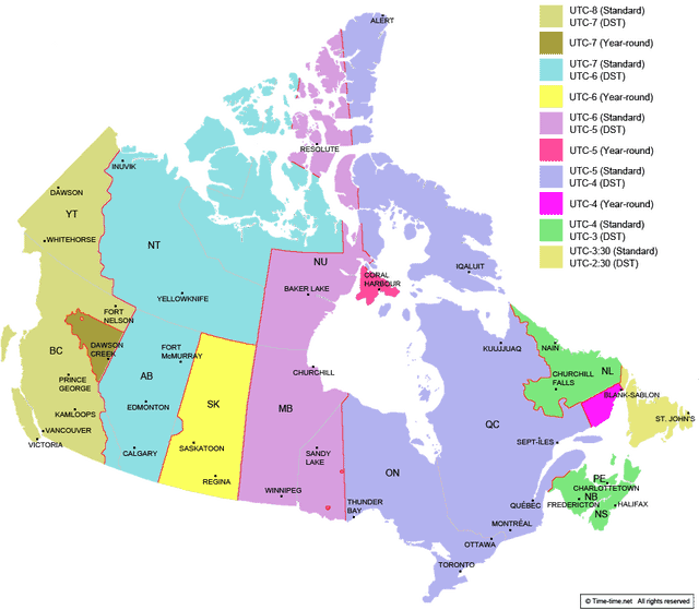 calgary time zone