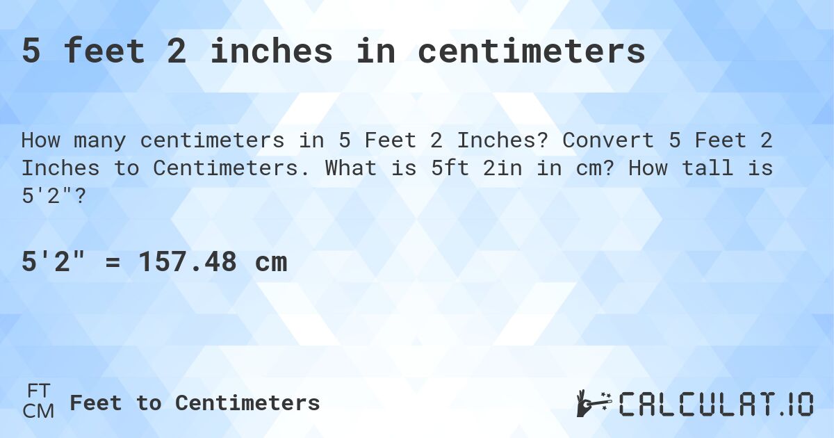 5ft2in in cm