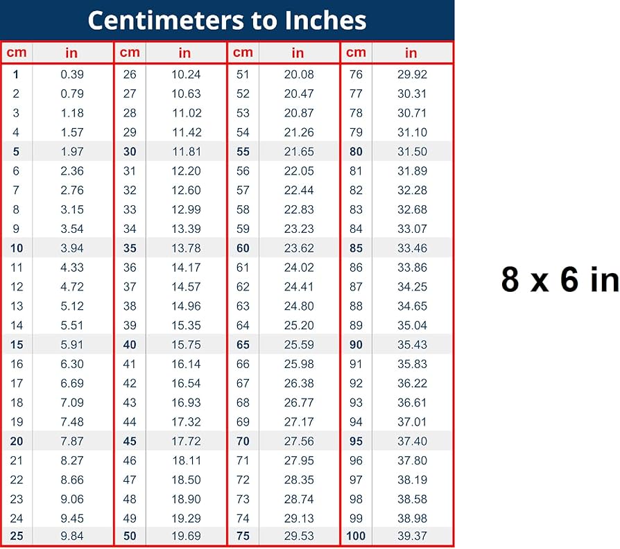 6 ft in inches in cm