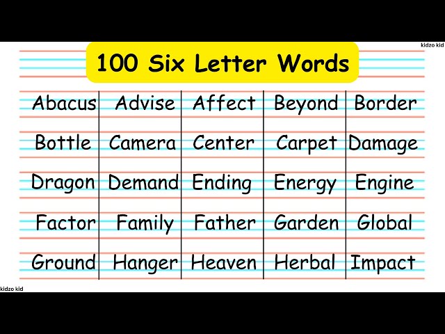 6 letter words