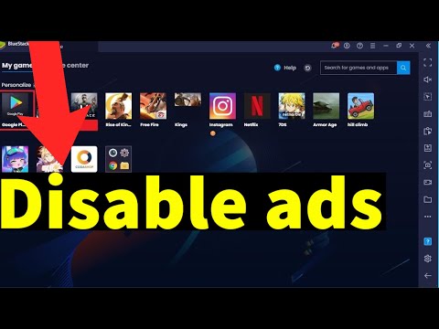 bluestacks hide ads