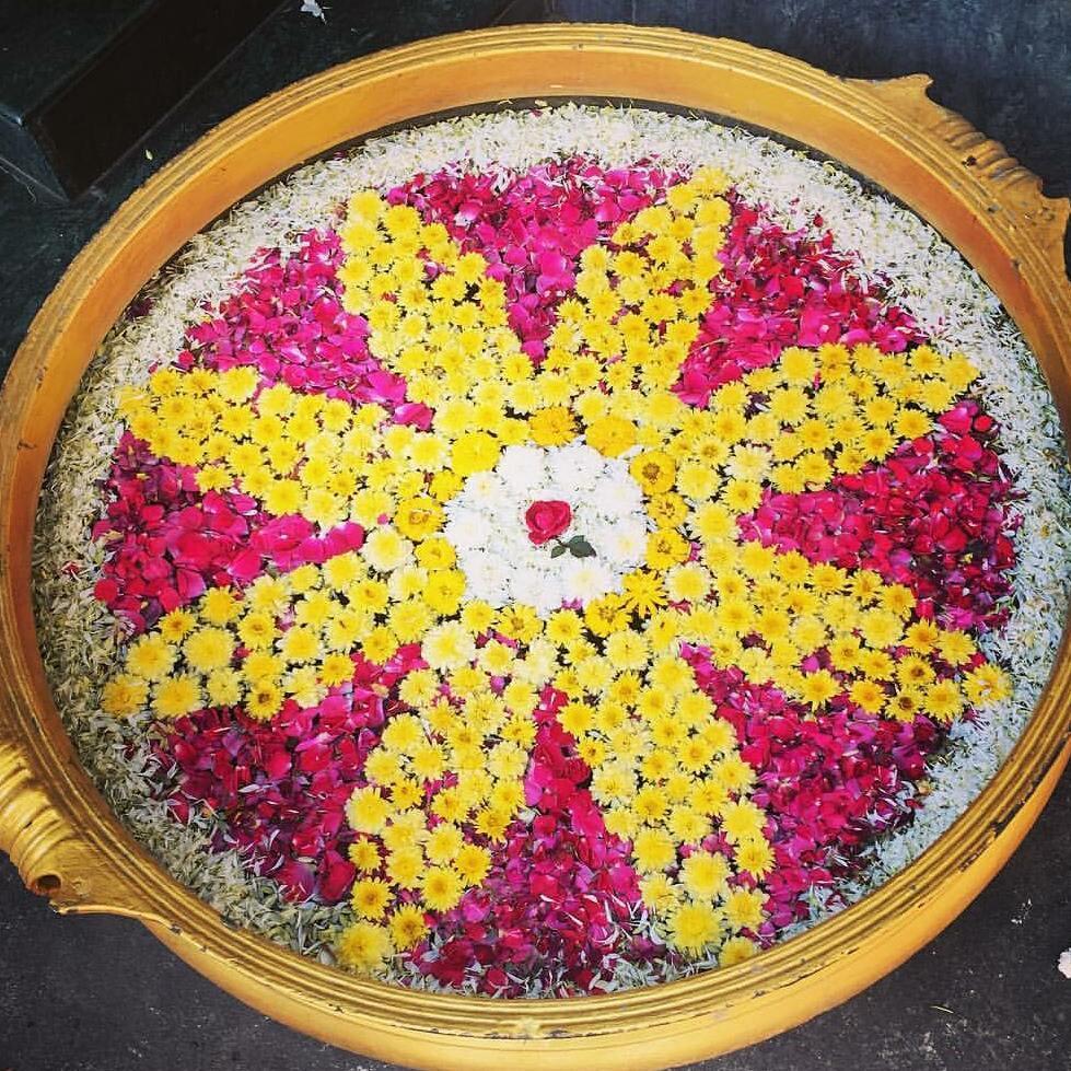 original flower rangoli design