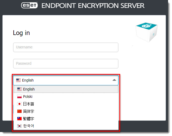 how to change eset language