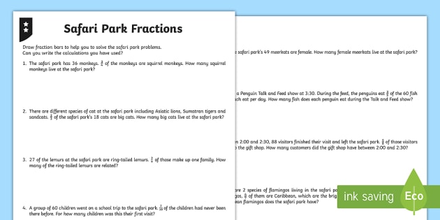 fraction word problems year 5