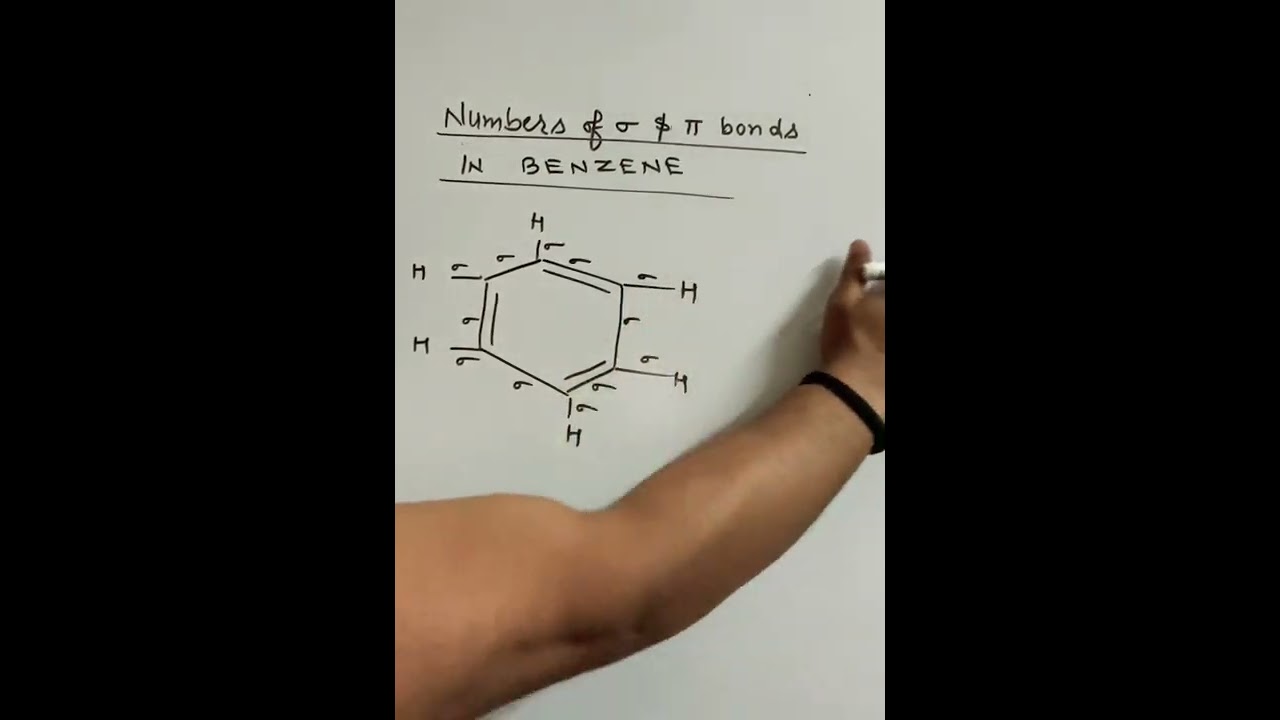 how to count sigma and pi bonds in benzene