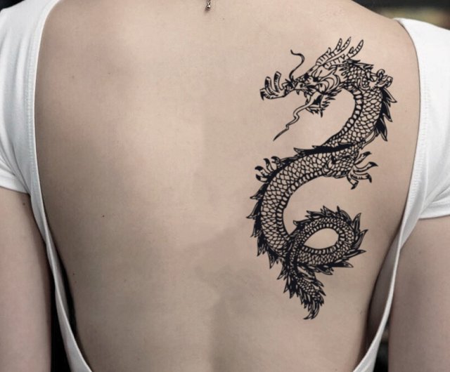 fake dragon tattoo