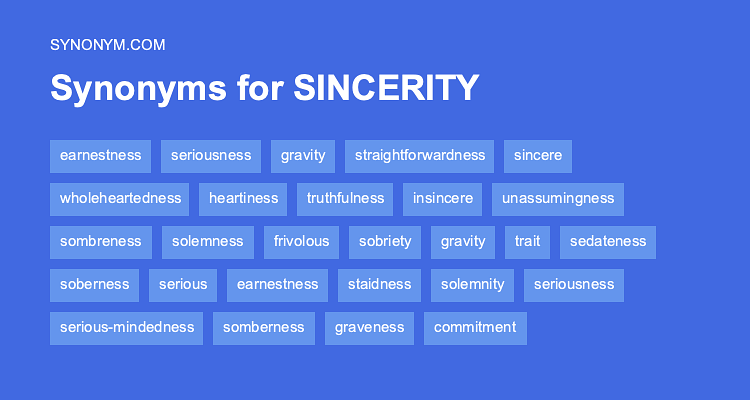 thesaurus for sincerely