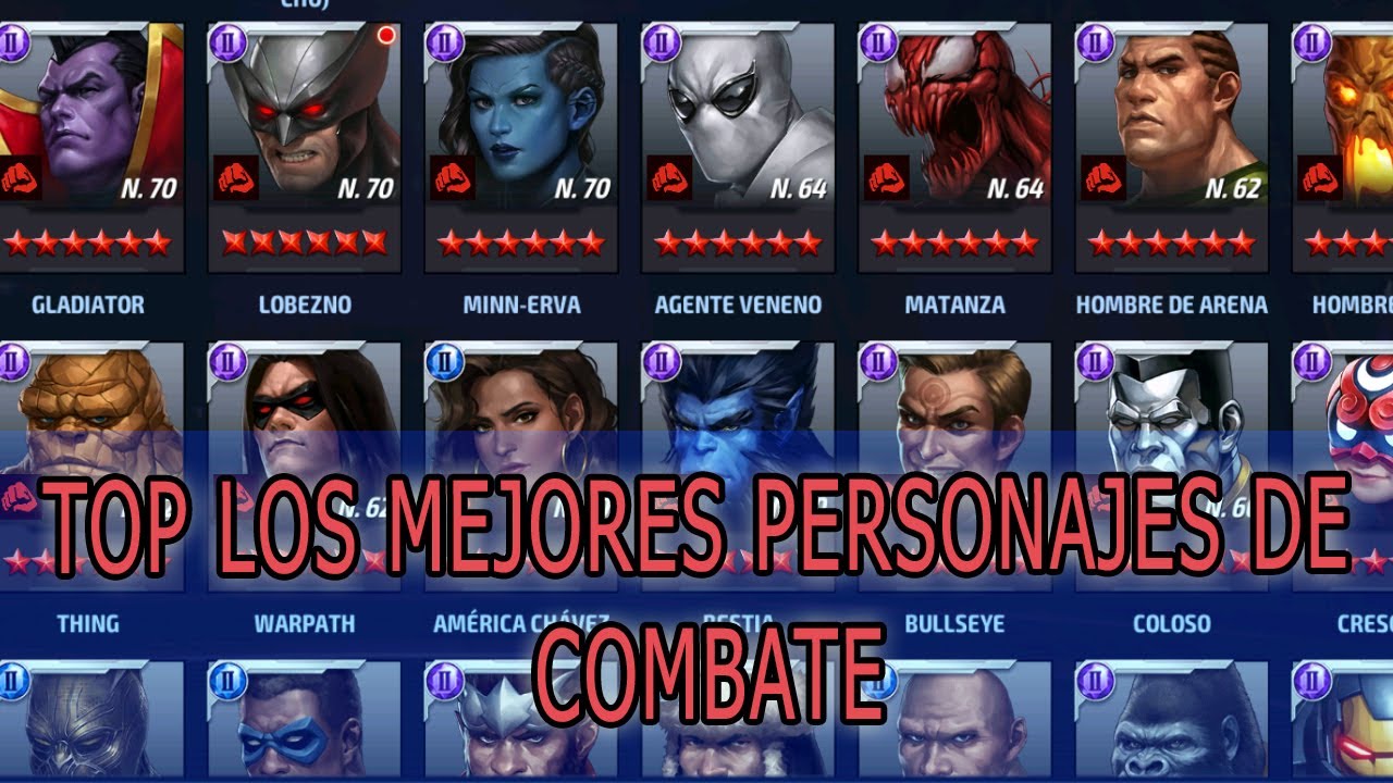 los mejores personajes de marvel future fight