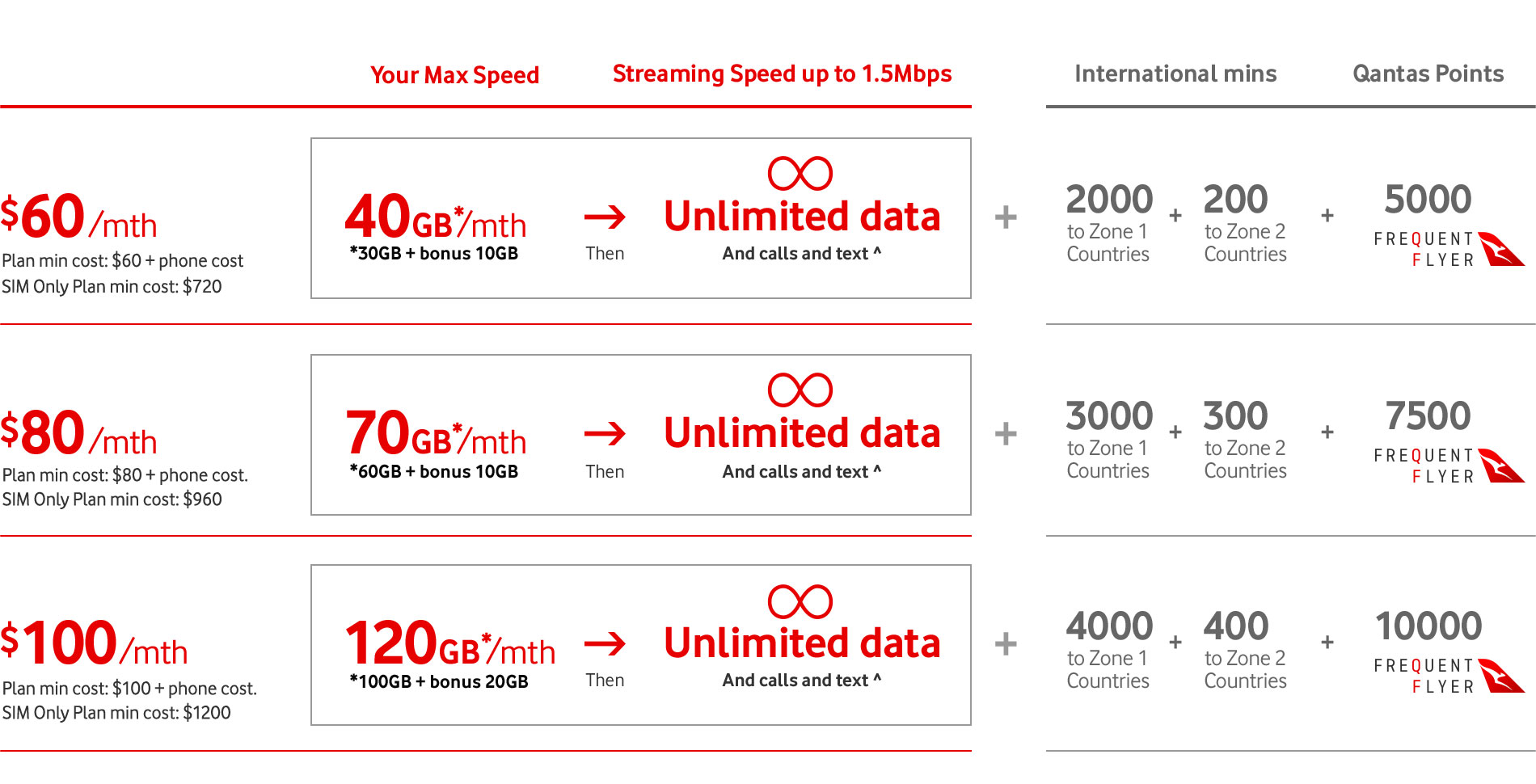 vodafone monthly plan