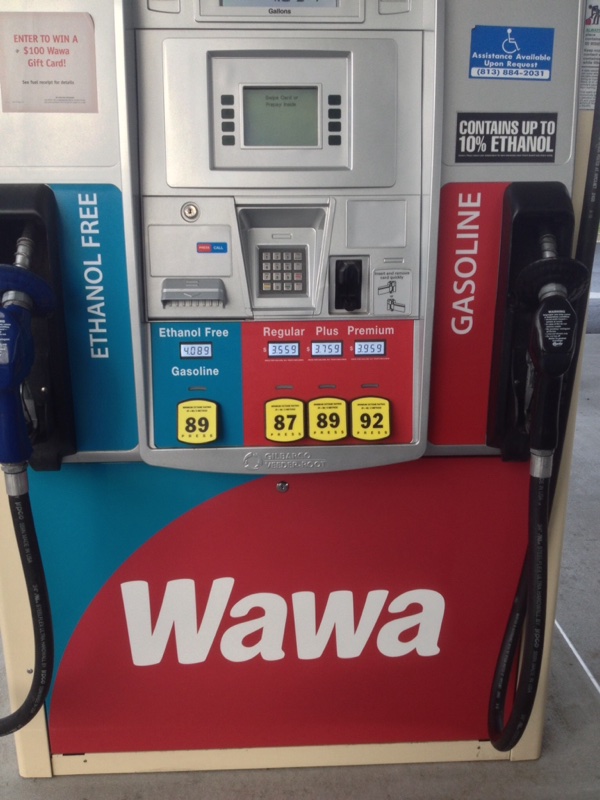 wawa gas octane