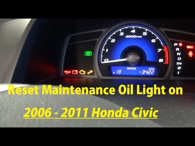 how to reset honda civic oil life 2007