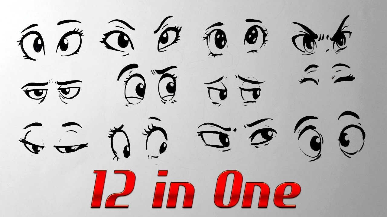 eyes drawing easy cartoon