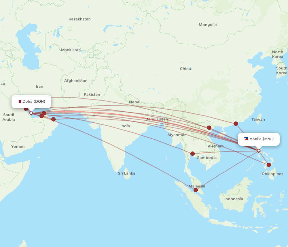 time difference between philippines and doha qatar