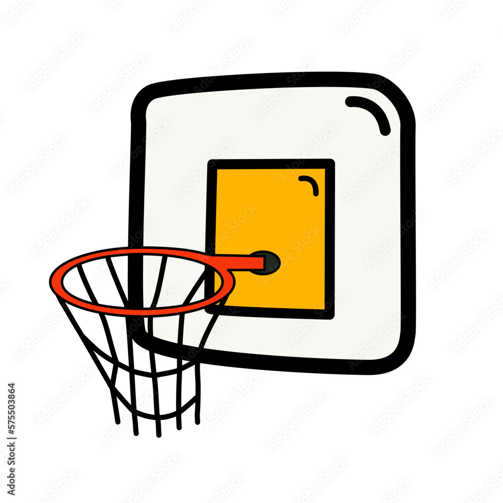 basketball hoop cartoon