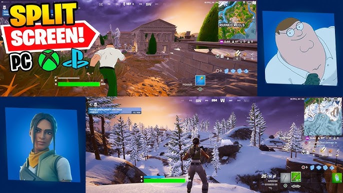 how to play split screen on fortnite xbox series x