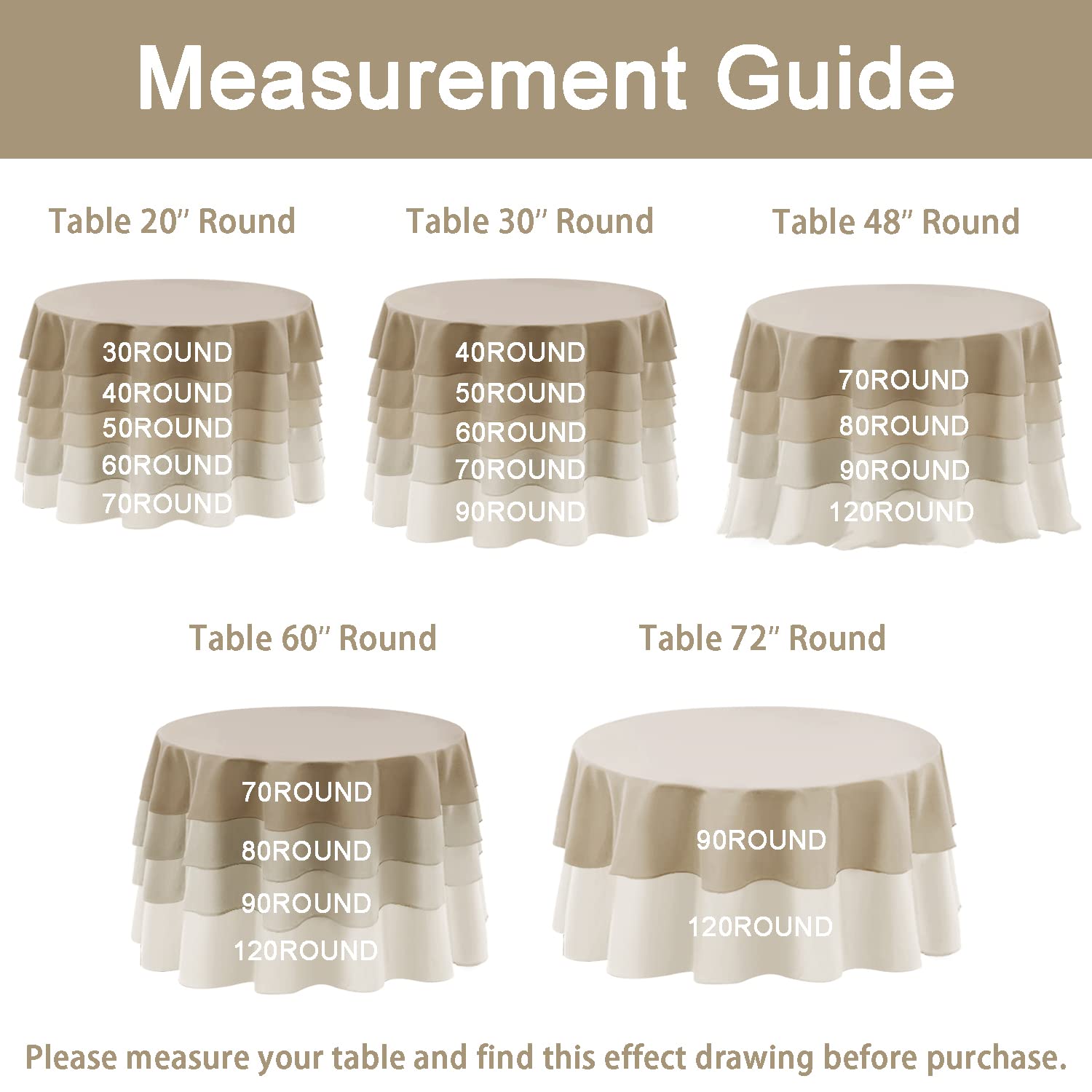 tablecloth for 60 inch round table