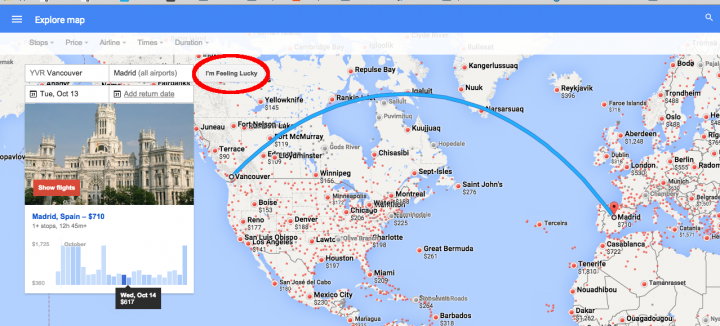 google maps flights