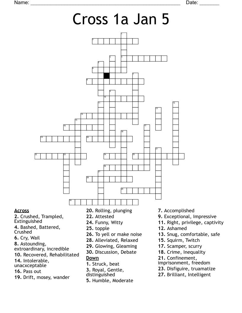 free to wander crossword clue